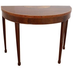 Inlaid Demi-lune Card Table Inlaid Demi-lune Card Table