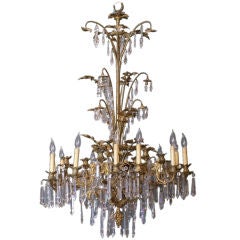 Large Baltic Ormolu and Crystal Chandelier 19th Century