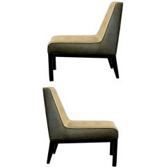 Pair of Edward Wormley  Slipper Chairs for Dunbar