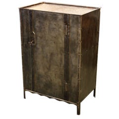 Vintage Mid-Century  French Industrial Cabinet with Key
