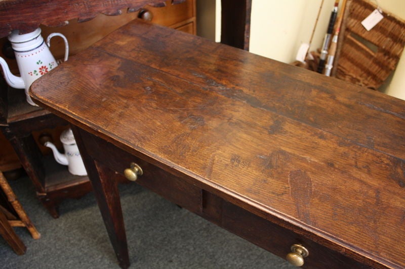 Antique Four-Drawer French Dark Oak Server
