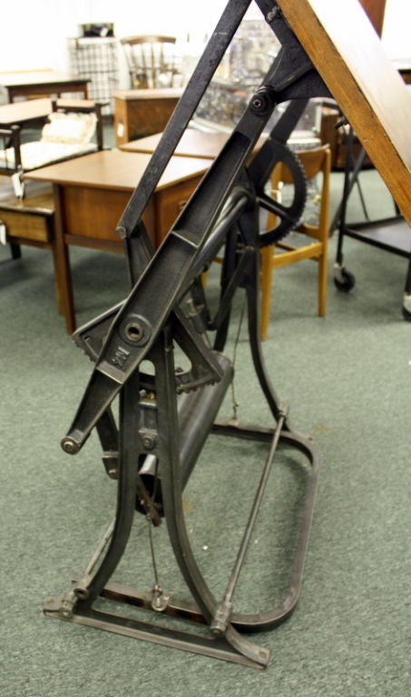 Mid-20th Century Mid Century French Architect's Table and Chair