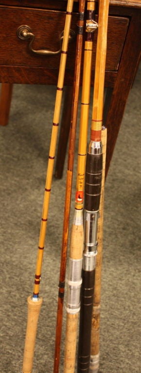 antique split cane fishing rods