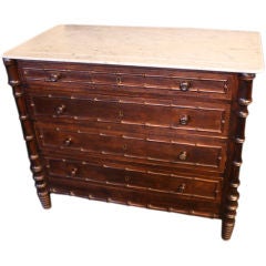 Antique French Faux Bamboo Commode