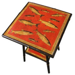 Fish Antique Bamboo Side Table