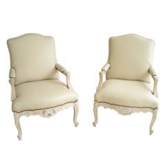 Pair of Regence Fauteuils Designed by Michael Taylor