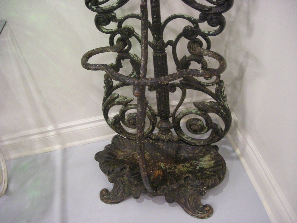 antique cast iron hall tree