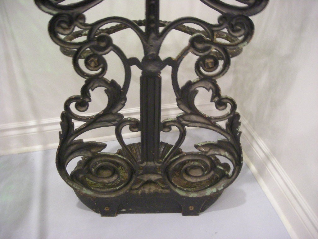 19th Century Antique French Cast Iron Hall Tree