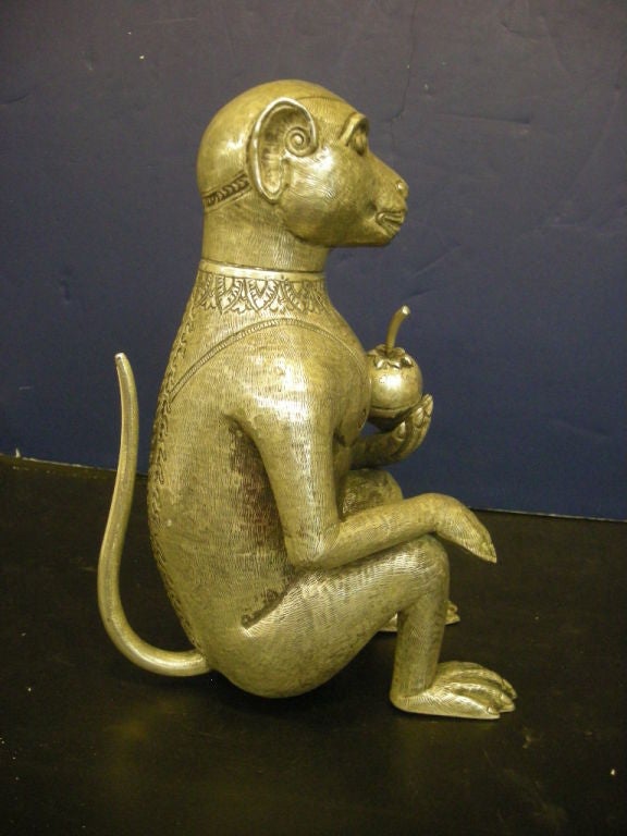 Sterling Silver Seated Monkey Box 1