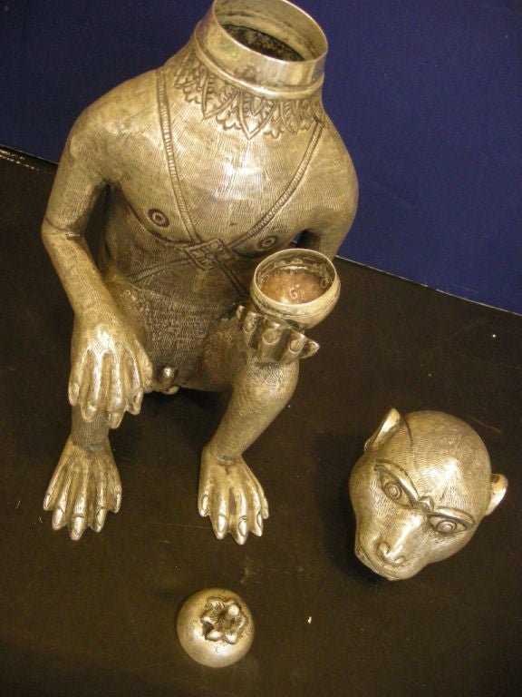 Sterling Silver Seated Monkey Box 4