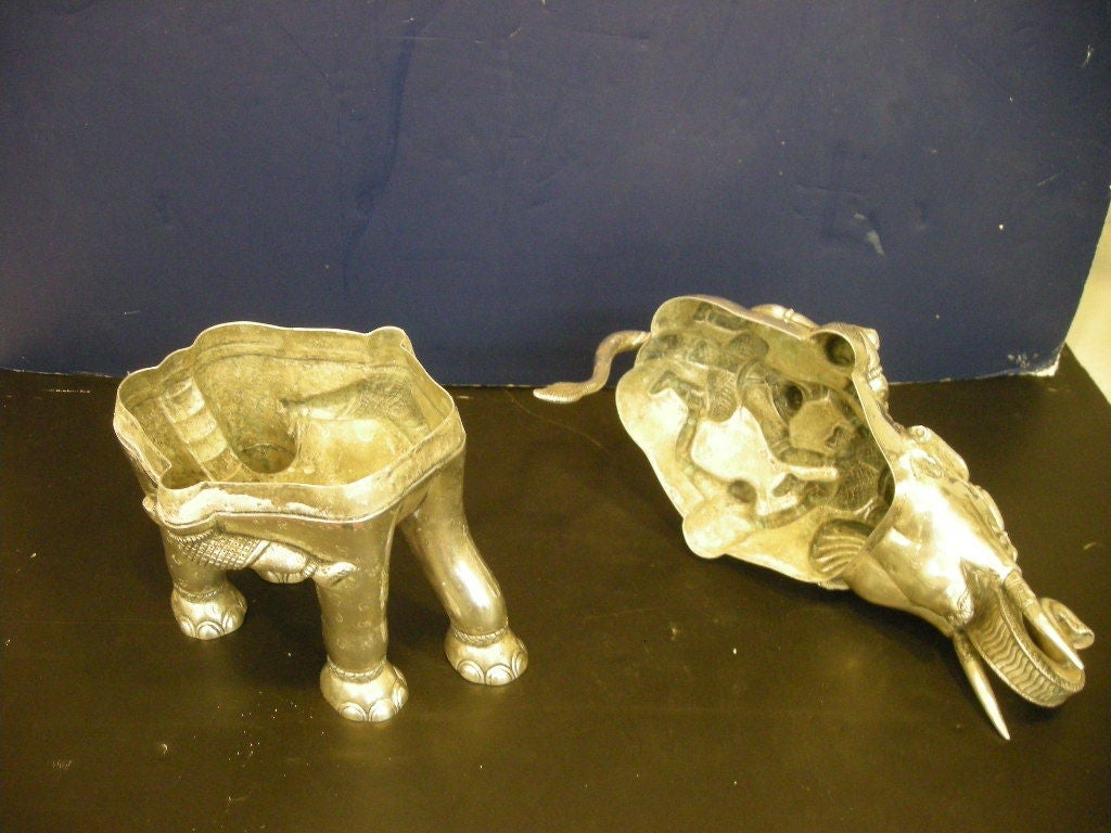 Sterling Silver Elephant Box Adorned with Frolicking Monkeys 2