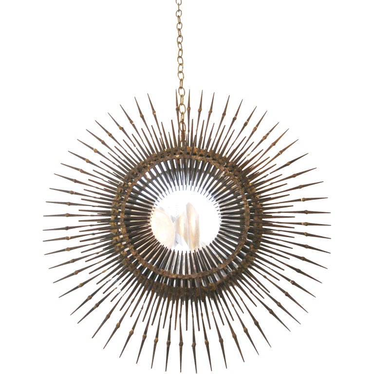 Jere Sunburst Nail Head Mirror