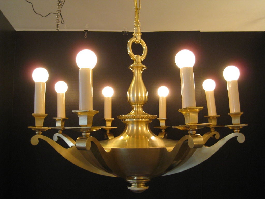 French Bronze Napoleon Style Chandelier