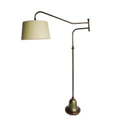 Monumental French Swing Arm Floor Lamp