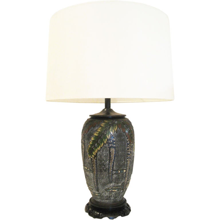 Early 20th Century Cloisonne Table Lamp