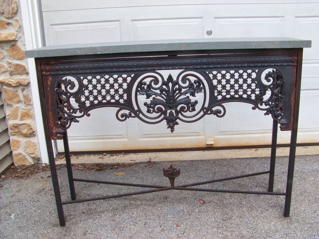 Wrought and Cast Iron Console