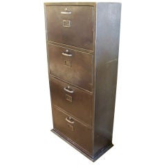 Polished Steel Filing Cabinet