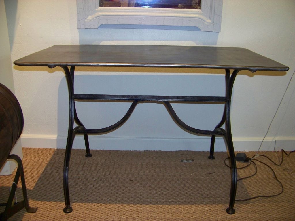 Polished Steel Work Table