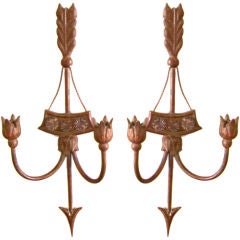 Vintage Pair of Arrow Sconces