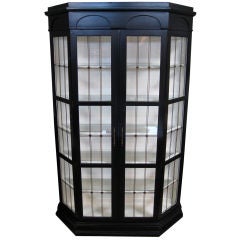 WOOD AND GLASS DISPLAY CABINET