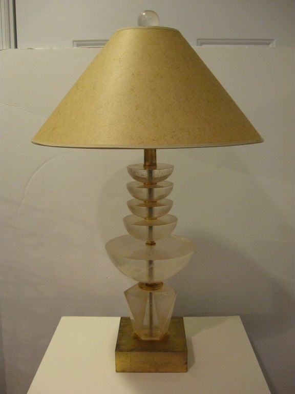 GEOMETRIC LUCITE LAMP