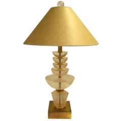 GEOMETRIC LUCITE LAMP
