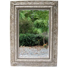 LARGE GESSO FRAMED MIRROR