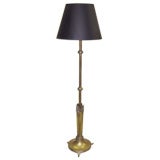 French Art Deco Solid Brass Floor Lamp
