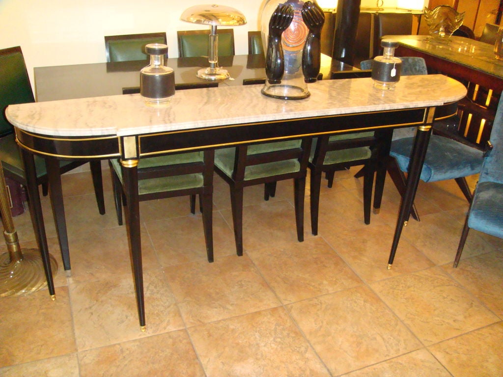 Large Ebonized Console by Maison Jansen