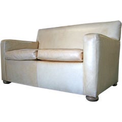 Original 1970s Italian Leather Sofa
