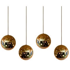 Vintage Two Brass Hanging Pendants