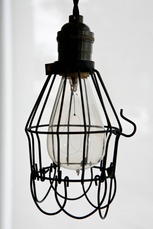 Custom Four Light Cage Chandelier at 1stdibs