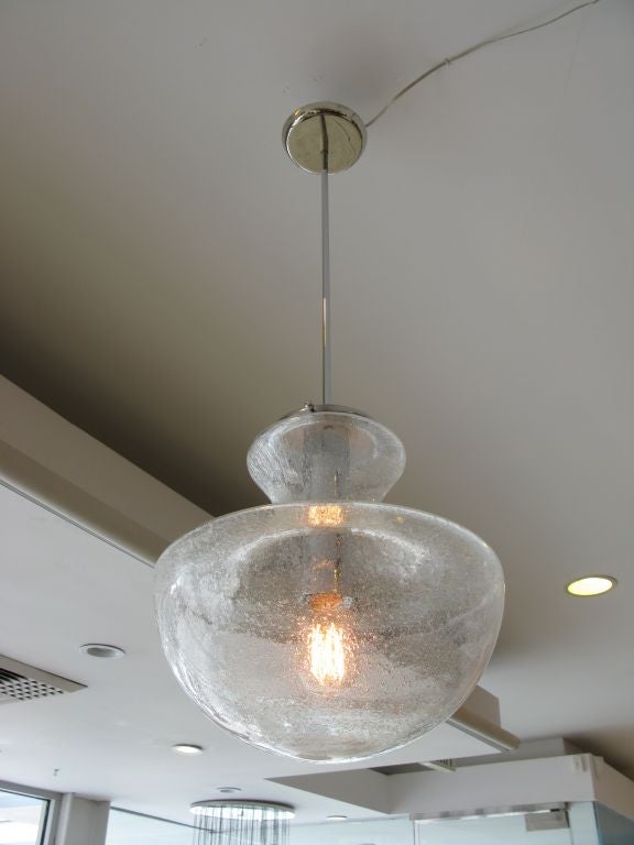 Glass Mushroom Shaped Chandelier