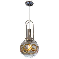 Mazzega Murano Globe Chandelier