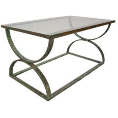 Custom Patinated Iron Coffee Table