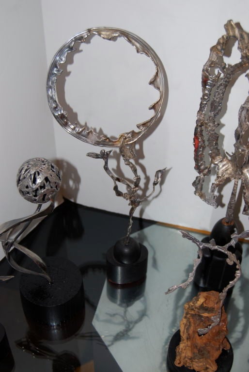Collection of Sterling Silver Sculptures by Paval In Excellent Condition For Sale In Los Angeles, CA