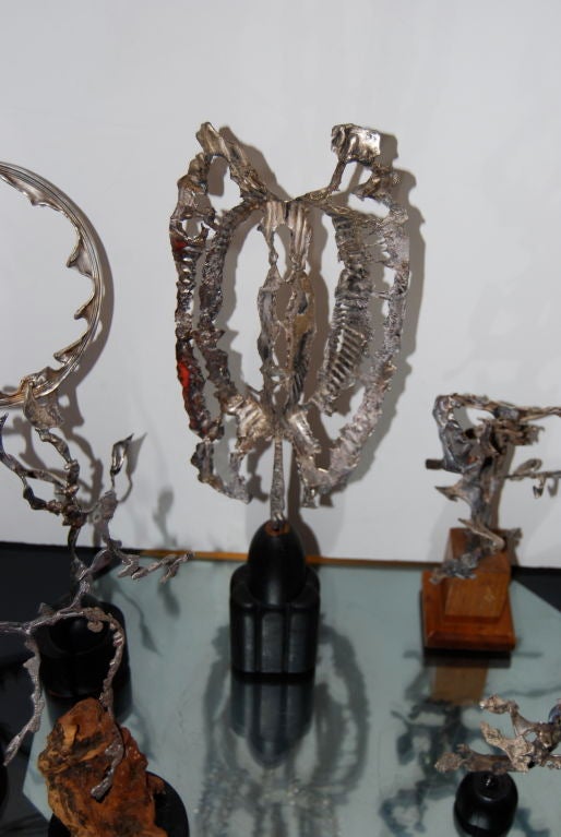 Mid-20th Century Collection of Sterling Silver Sculptures by Paval For Sale