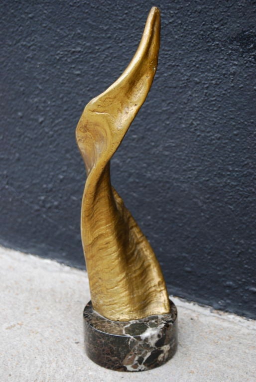 American Bronze Horn Sculpture from the Jack Warner Estate
