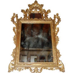 19th Century Italian Gilt Rococo Mirror from the Warner Estate