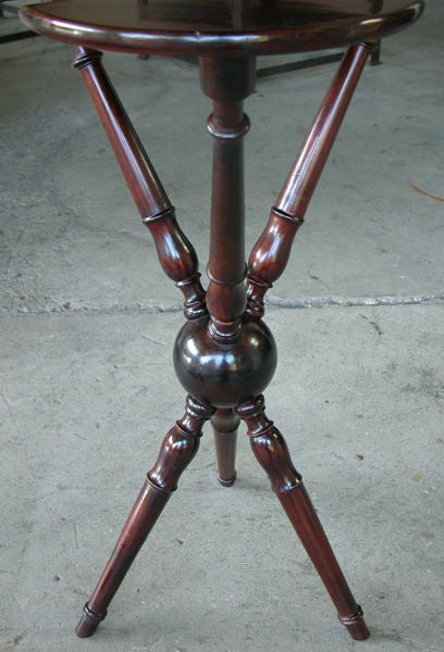 A Charming English Edwardian Cherrywood Tripod Croquet Table