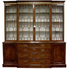 A Large-Scaled George III Style Mahogany Library Bookcase