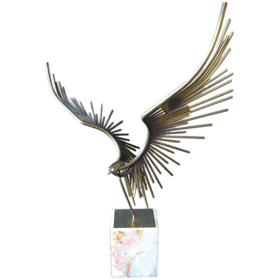 An Abstract American Bird of Prey Sculpture, Signed "C.Jere 1978"