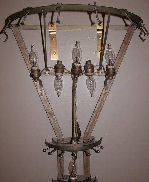 A Large-Scaled Pair of French Art Deco Wall Sconces; by Sabino 3