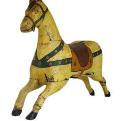 19THC ORIGINAL PAINTED CAROUSEL HORSE FROM CONEY ISLAND,N.Y.