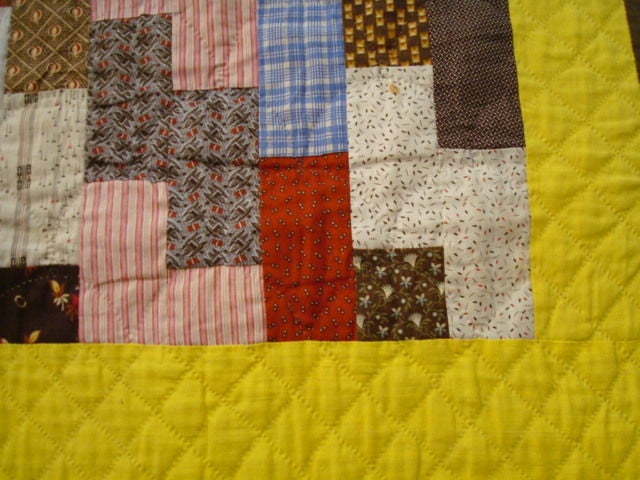 19THC PENNSYLVANIA BRICK WALL MENNONITE QUILT