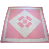 Vintage 1930'S LANCASTER CO., PENNSYLVANIA  MENONI SAWTOOTH DIAMOND QUILT