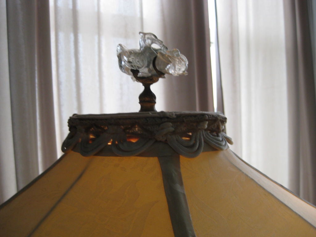 Stunning Early 20th C Carved Rock Crystal Lamp For Sale 2