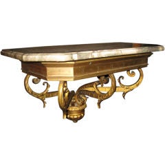 Bronze and Marble Console Table Bronze and Marble Console Table