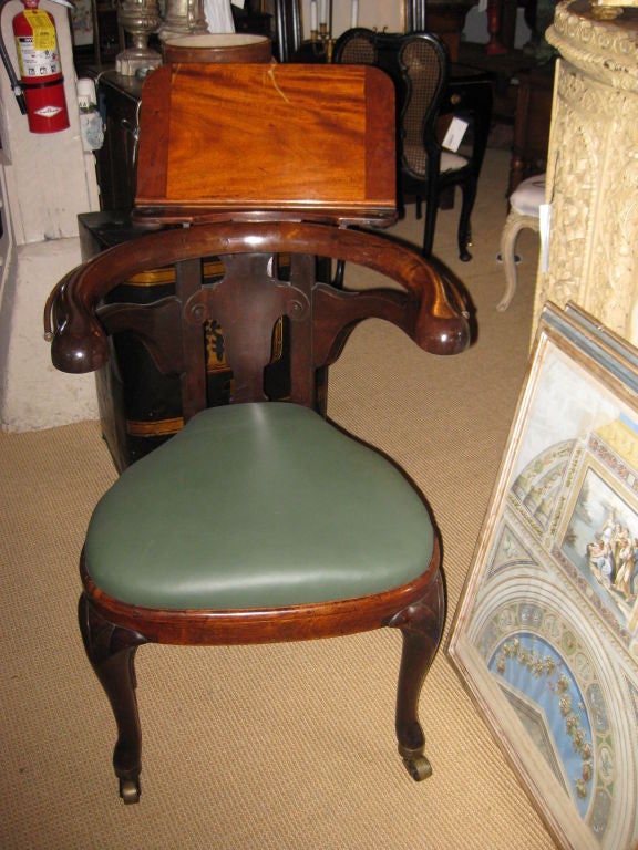 18th Century and Earlier Rare George ll Reading Chair  From The Hal B.Wallis Estate For Sale