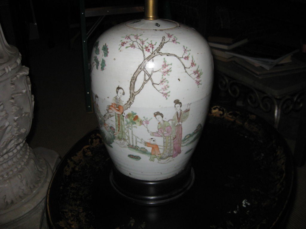 Great looking early 19th C Ginger Jar made into a lamp